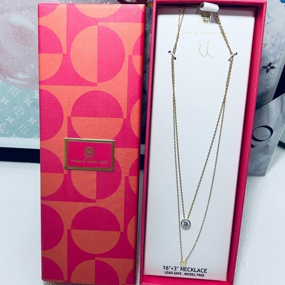 House Of Harlow  Set of 2 necklace gold toned - Picture 2 of 7